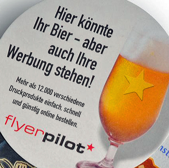 Bierdeckel und Zelte individuel