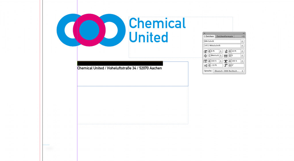Einen Geschäftsbrief anlegen 1 Grundlinienversatz einstellen im InDesign