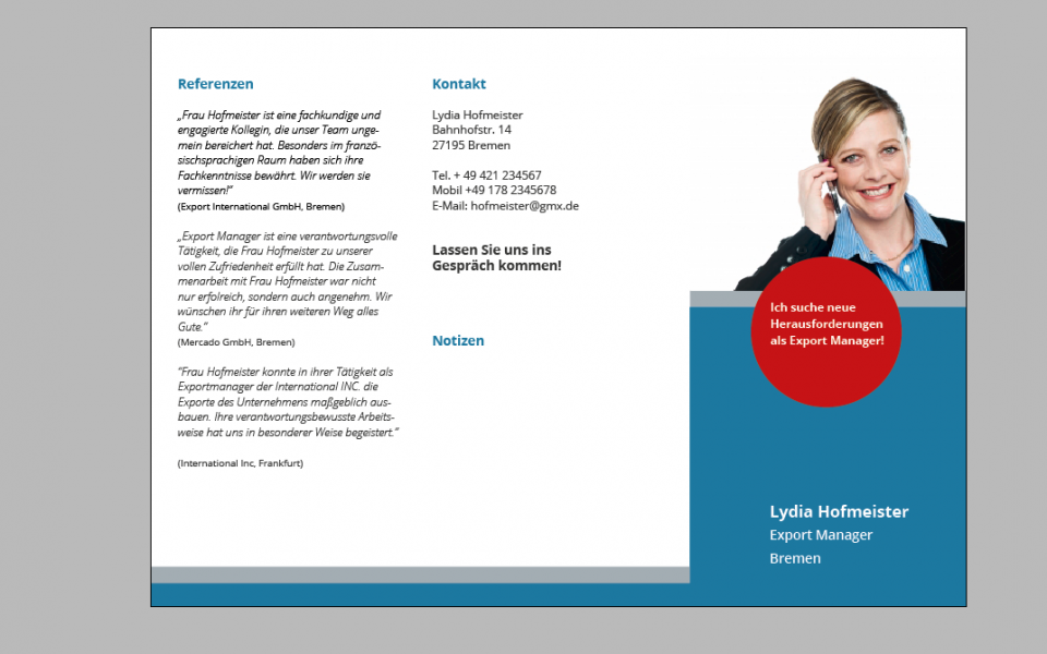 Bewerbungsflyer in InDesign selbst gestalten - Bewerbungsflyer in InDesign selbst gestalten