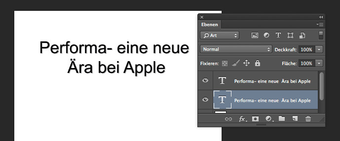 Photoshop: Textebenen einrichten