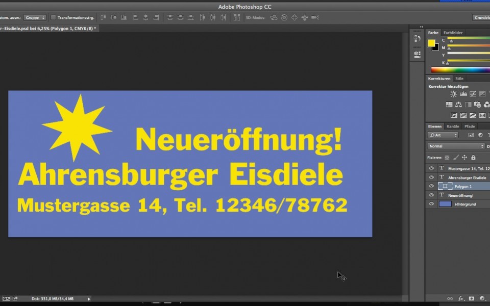 Werbebanner und Planen mit Photoshop anlegen und drucken