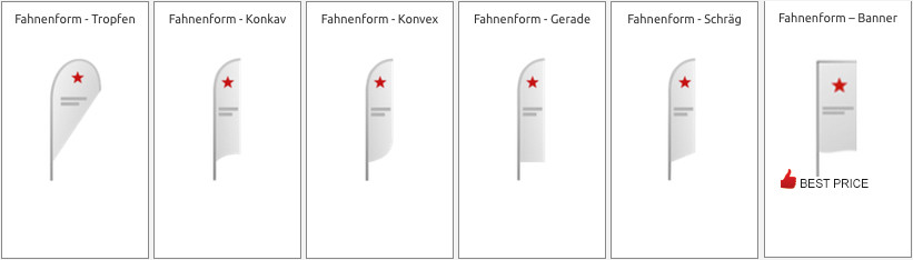 NEU Beachflags im Sortimet - Fahnen Form