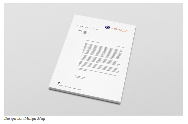 Briefpapier mut Text rechs