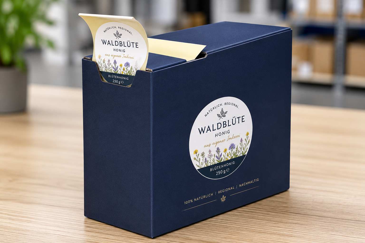 Etiketten in der Spenderbox