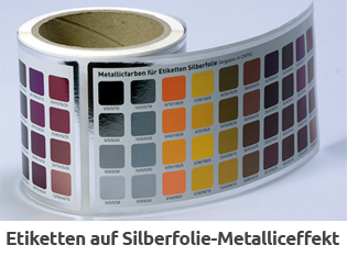 Silber-Folien-Etiketten